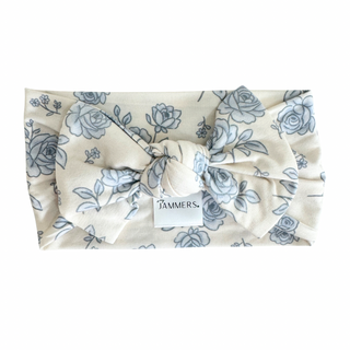 In My Jammers Blue Rose Garden Headband
Floral-patterned product packaging with a visible brand label on a white background