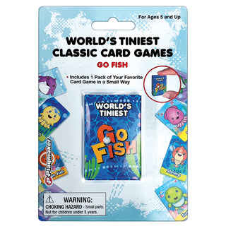 Playmaker World's Tiniest Card Game: Go Fish
World's Tiniest Go Fish card game packaging on a white background