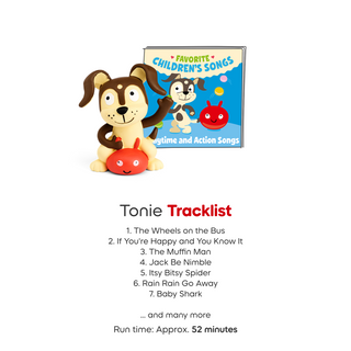 Playtime Puppy Toniebox 2 Starter Set - Moon Gray 
Toy with a book titled 'Favorite Children's Songs' on a white background