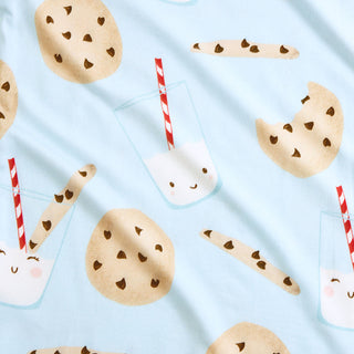 Posh Peanut Convertible One Piece - Chocolate Chip Cookies
Pattern of cookies, milk, and straws on a light blue background