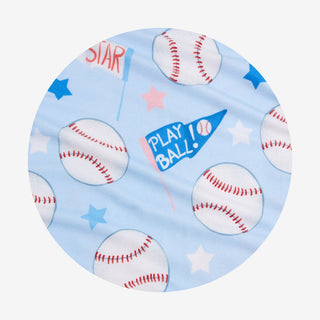 Posh Peanut Play Ball
Children's plate with baseball design and 'Play Ball!' text on a light blue background