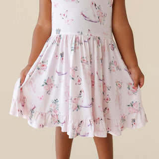 Posh Peanut Ruffled Twirl Dress - Pirouette
Floral dress with a light background