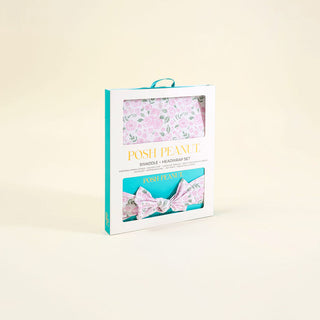 Posh Peanut Swaddle Headband Set - Annabeth
Packaged swaddle and headband set with floral design on a beige background