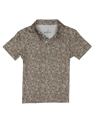 Properly Tied Boys Inlet Polo - Cowboy
Patterned polo shirt on a white background