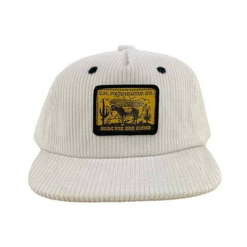 Tiny Whales Provisions Natural Corduroy Snap Back Hat
