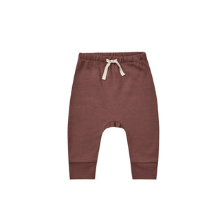 Quincy Mae Drawstring Pant - Plum, Quincy Mae, cf-size-4-5y, cf-size-6-12-months, cf-type-pants, cf-vendor-quincy-mae, Plum, Quincy Mae, Quincy Mae AW23, Quincy Mae Drawstring Pant, Quincy Ma
