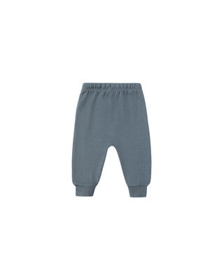Quincy Mae Pocket Sweatshirt & Sweatpant Set - Ocean
Blue baby pants on a white background
