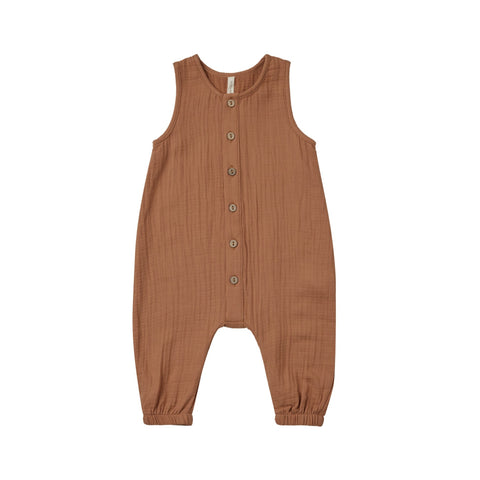 Quincy Mae Woven Jumpsuit - Clay