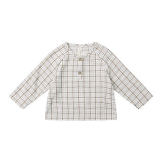 Quincy Mae Zion Shirt - Blue Plaid
Plaid shirt on a white background