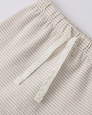 Quincy Mae oat micro stripe wrap top and pant set for babies, featuring soft fabric and comfortable design.