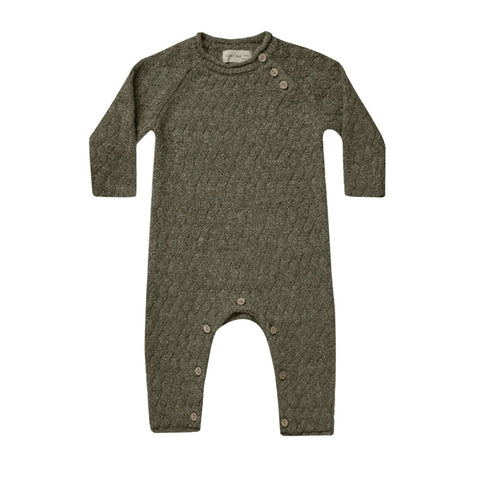Quincy Mae Long Sleeve Knit Jumpsuit - Forest, Quincy Mae, cf-size-0-3-months, cf-size-12-18-months, cf-size-3-6-months, cf-size-6-12-months, cf-type-jumpsuits-&-rompers, cf-vendor-quincy-mae