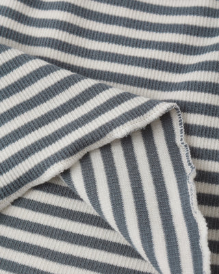 Quincy Mae Evie Tank and Shortie Set in Ocean Stripe, a 2-piece baby outfit with striped fabric and comfortable design.