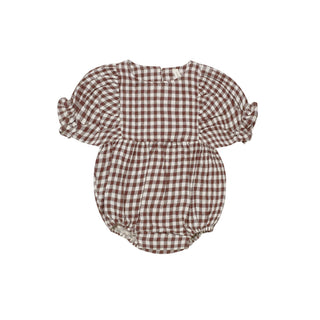 Quincy Mae Cosette Romper - Plum Gingham, Quincy Mae, cf-size-12-18-months, cf-size-18-24-months, cf-type-romper, cf-vendor-quincy-mae, Cosette Romper, Plum Gingham, Quincy Mae, Quincy Mae AW