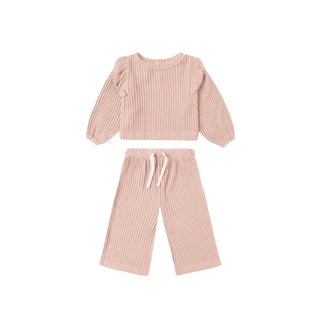 Quincy Mae Ruffle Cozy Set - Rose