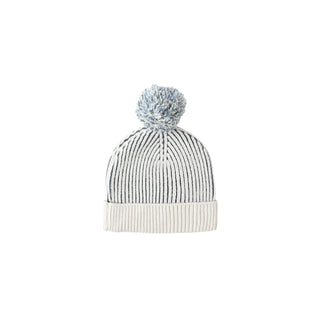 Quincy Mae Beanie - Ocean
Striped beanie with a pom-pom on a white background