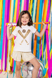 Queen of Sparkles Kids Gold Baseball S/S Tee