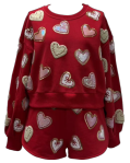 Queen of Sparkles KIDS Red Heart Cookies Sweatshirt
