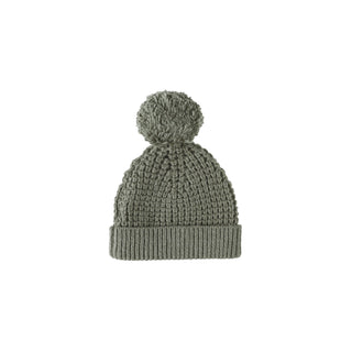 Quincy Mae Beanie - Forest
Green knit beanie with pom-pom on a white background