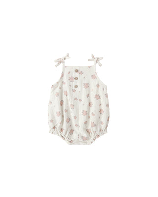 Quincy Mae Betty Romper - Garden Rose
Baby romper with floral pattern on a white background