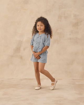 Rylee & Cru, Rylee & Cru Juniper Set - Marine Gingham, Outfit Sets - Basically Bows & Bowties
