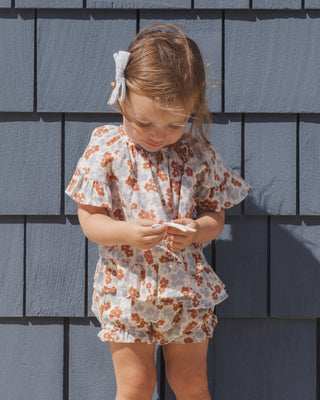 Rylee & Cru Americana floral butterfly top and bloomer set for babies, featuring colorful floral patterns and soft fabric.