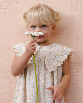 Rylee & Cru Porter Dress in Summer Garden print, featuring a lightweight, stylish dress with floral patterns on model.