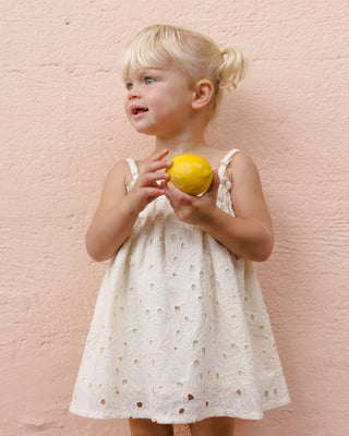 Ivory Rylee & Cru Sahara Mini Dress displayed on a model, showcasing its stylish design and comfortable fit.