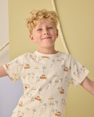 Rylee & Cru Surf Town 2-piece play set for kids, featuring a colorful top and matching shorts, perfect for outdoor play.
