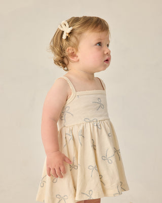 Rylee & Cru Lea Dress for girls featuring sailor bows, soft fabric, and classic design, perfect for casual or special occasions.