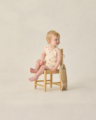 Rylee & Cru sleeveless lobster print romper for kids, featuring a playful one-piece design with colorful lobster details.