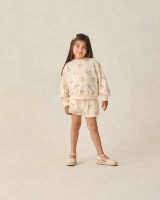 Rylee & Cru Summer Terry Sailor Bows outfit set for kids, featuring soft fabric and adorable bow details.