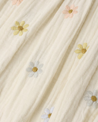 Rylee & Cru Amelia Romper - Embroidered Daisies
Embroidered flowers on a textured fabric background