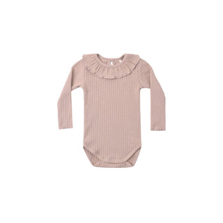 Rylee & Cru Ruffle Collar Bodysuit - Rosewood