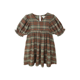 Rylee & Cru Jolene Dress - Holiday Plaid
Plaid dress with puff sleeves on a white background