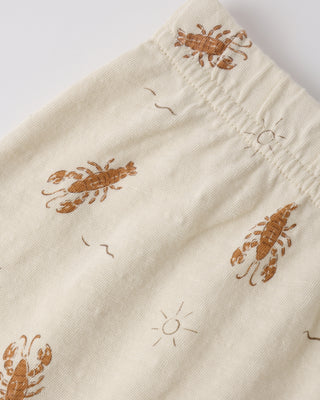 Rylee & Cru lobster-themed 2-piece play set for kids, featuring a natural-colored top and matching bottoms.