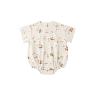 Rylee & Cru Relaxed Bubble Romper - Surf Town