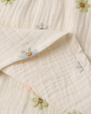 Rylee & Cru Marley dress for girls featuring embroidered daisies on a natural-colored fabric, stylish and comfortable.