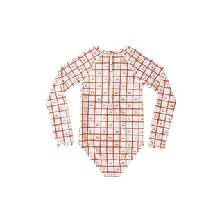Rylee & Cru Delphine Rashguard One-Piece - Cherry Check