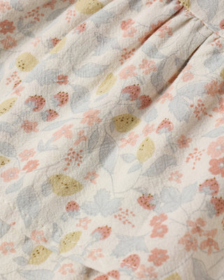 Rylee & Cru ivory floral tiered mini skirt for summer, with a flowy, layered design and lightweight fabric.