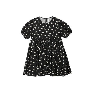 Rylee & Cru Rose Dress - Hearts
Black dress with white heart pattern on a white background