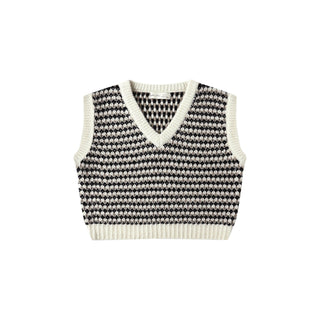 Rylee & Cru Sweater Vest - Black Speckle
Black and white checkered vest on a white background