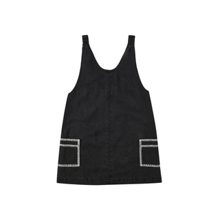 Rylee & Cru V-Neck Overall Dress - Washed Black
Black tank top with white trim on a white background