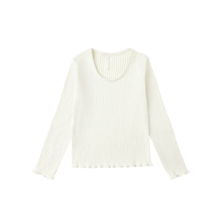 Rylee & Cru Ribbed Long Sleeve - Ivory
White ribbed long-sleeve top on a white background