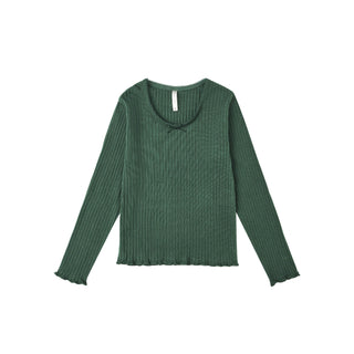 Rylee & Cru Ribbed Long Sleeve - Green
Green ribbed long-sleeve shirt on a white background