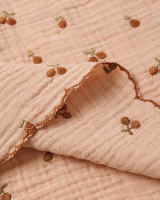 Rylee & Cru Kinsley Dress in melon color, soft fabric, sleeveless design, perfect for little girls' casual or special occasions.