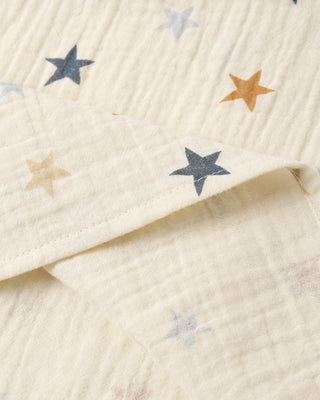 Rylee & Cru Delia Dress with star pattern in natural fabric, featuring a soft, comfortable fit for children.