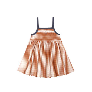 Rylee & Cru Lea Dress in Poppy Stripe featuring a cute, sleeveless design with colorful stripe pattern for girls.