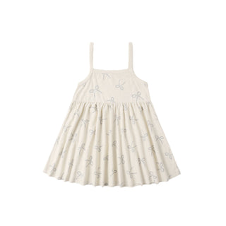 Rylee & Cru Lea dress for girls featuring sailor bows, natural fabric, and a soft, comfortable design perfect for everyday wear