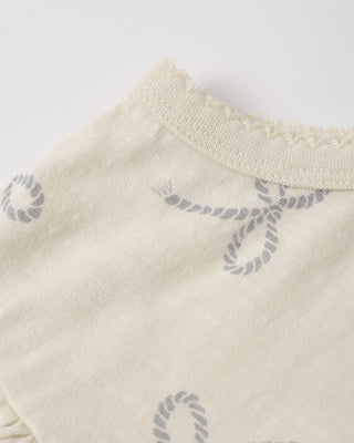 Rylee & Cru Lea Dress for girls with sailor bows, natural cotton fabric, and a charming, casual style perfect for warm weather.
