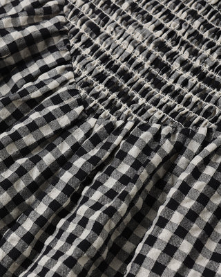 Black check Rylee & Cru Louise Dress for girls, featuring a classic pattern and comfortable fit, perfect for casual or special occasions.